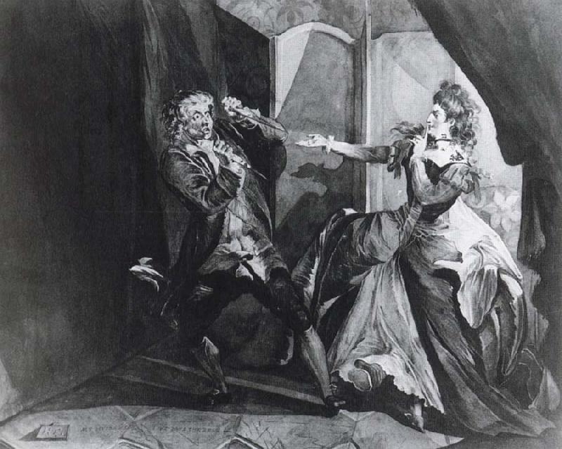 Henry Fuseli David Garrick and Hannah Pritchard as Macbeth and Lady Macbeth after the Murder of Duncan Spain oil painting art
